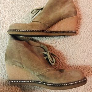 J crew suede wedges in great condition